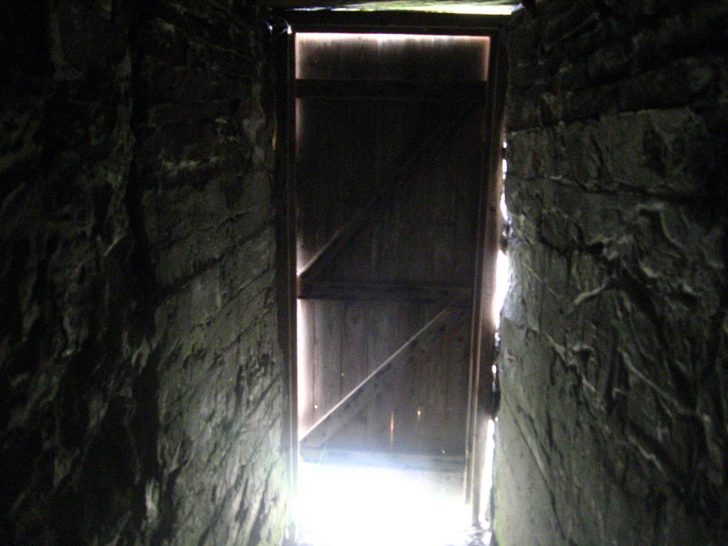 The view from inside the cellars