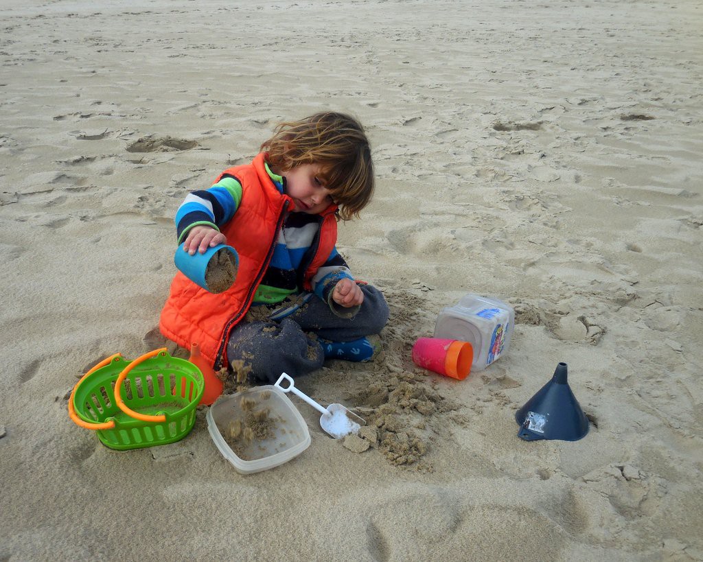 Playing in the sand 