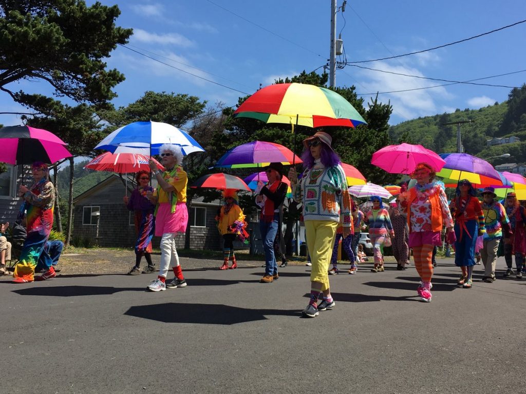 Synchronized umbrella brigade
