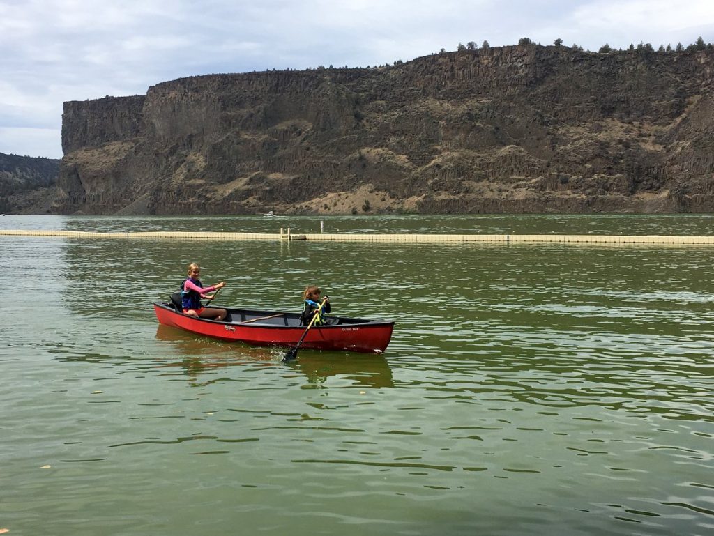 paddling at the lake